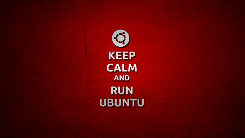 Ubuntu Logo and Text — Red