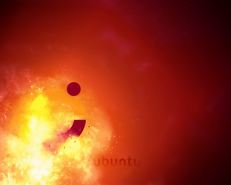 Ubuntu Logo Explosion — Red