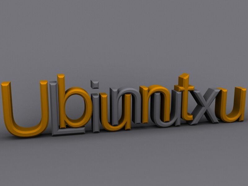 Ubuntu logo in 3D
