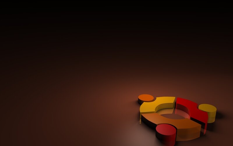 Ubuntu Logo in 3D — Brown