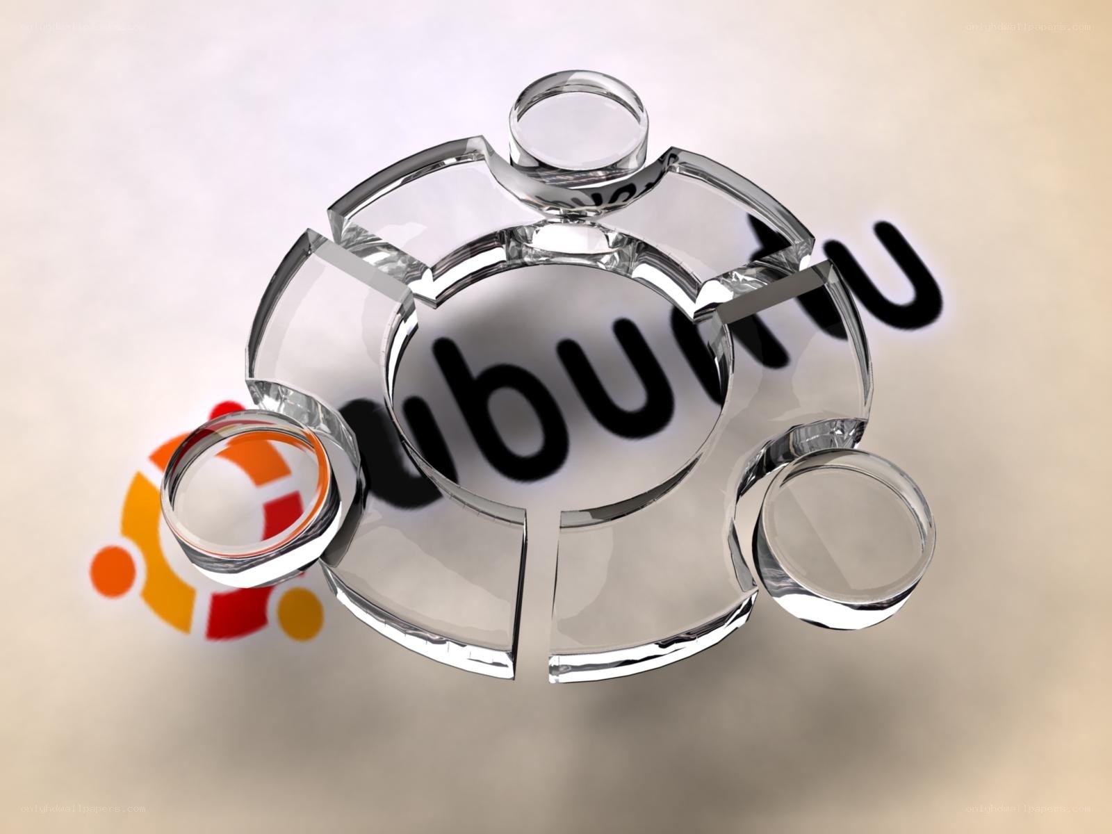 Ubuntu logo in glass design