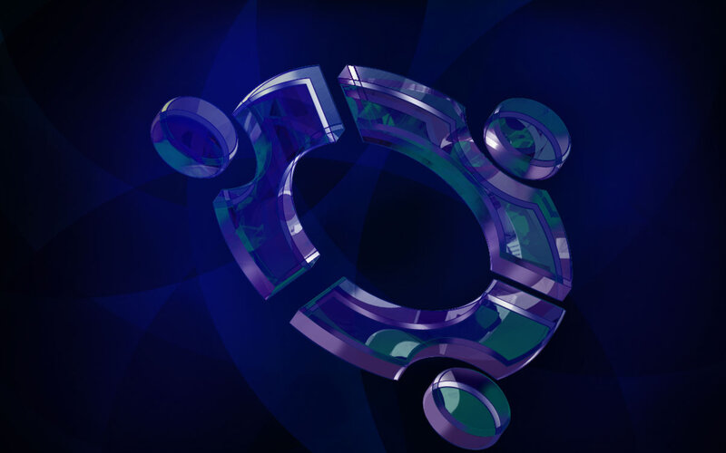 Ubuntu logo in glass style