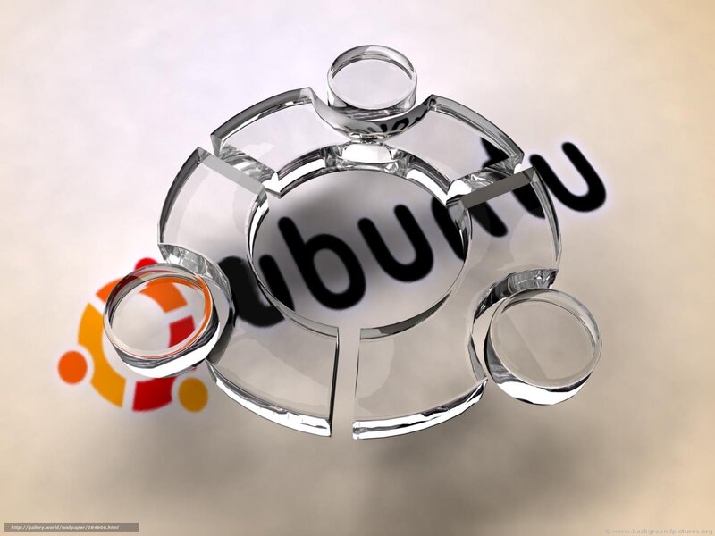 Ubuntu Logo in Glass — White