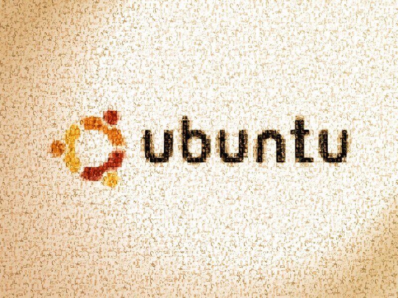 Ubuntu logo mosaic