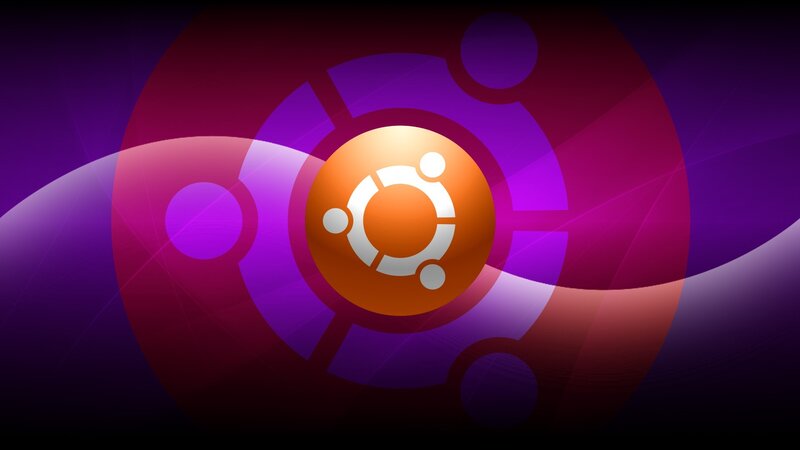 Ubuntu logo on abstract background