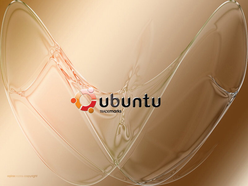 Ubuntu logo on abstract background