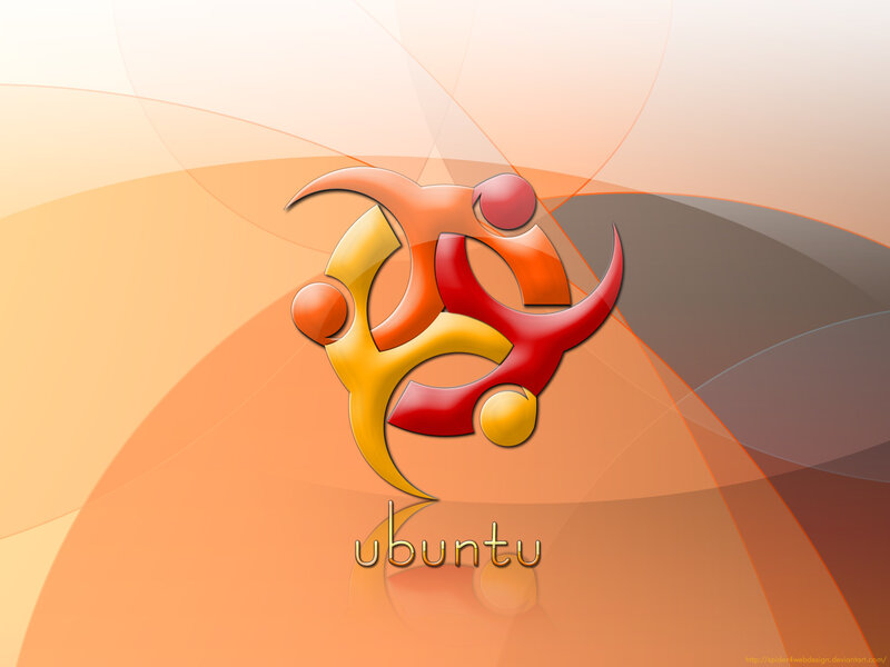 Ubuntu logo on abstract background