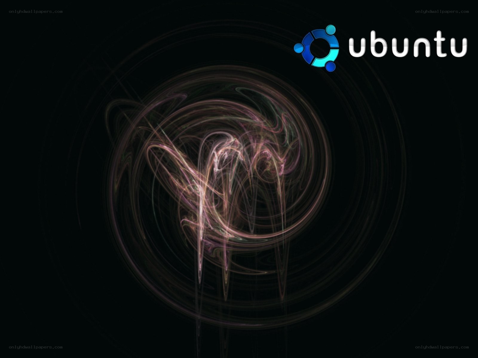 Ubuntu logo on abstract background