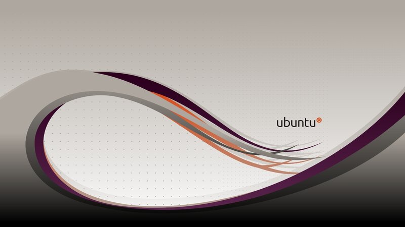 Ubuntu Logo on Abstract Background — Gray