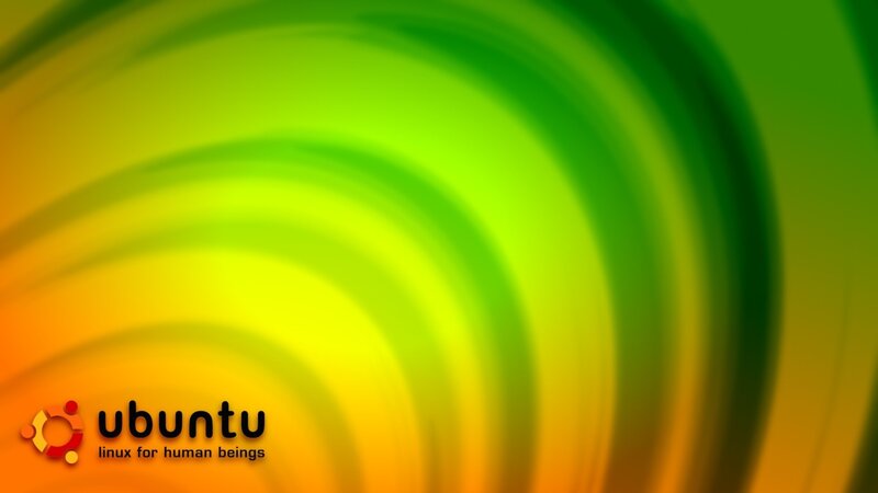 Ubuntu Logo on Abstract Background — Green, Vibrant