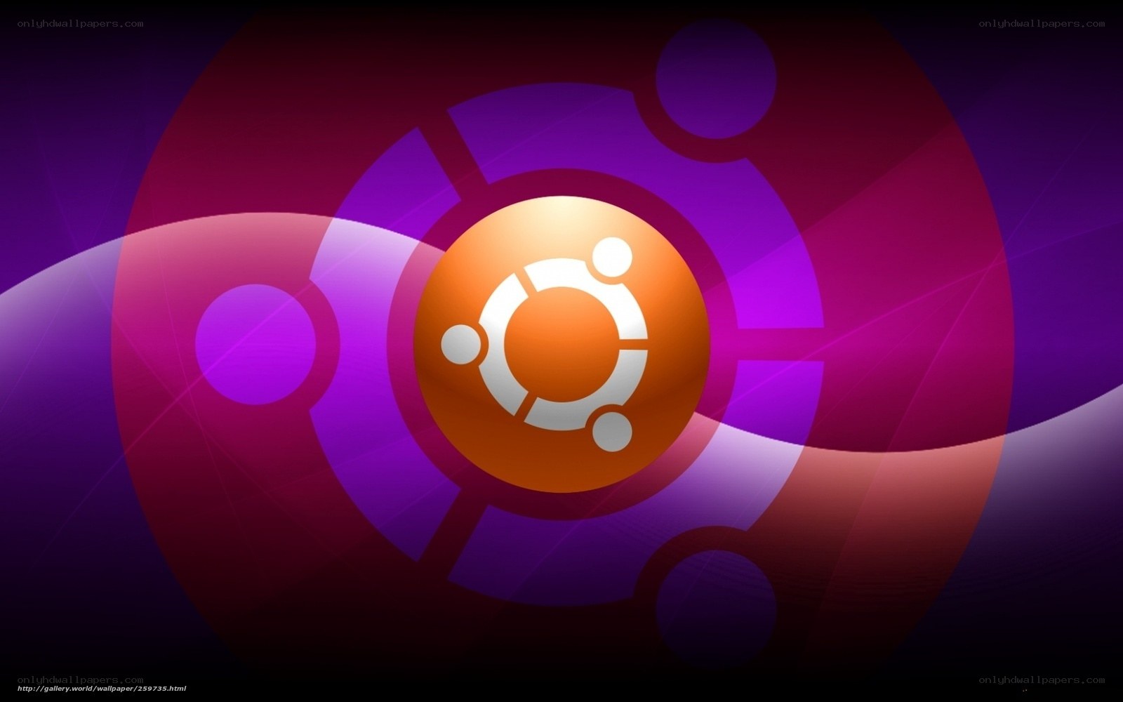 Ubuntu logo on abstract background