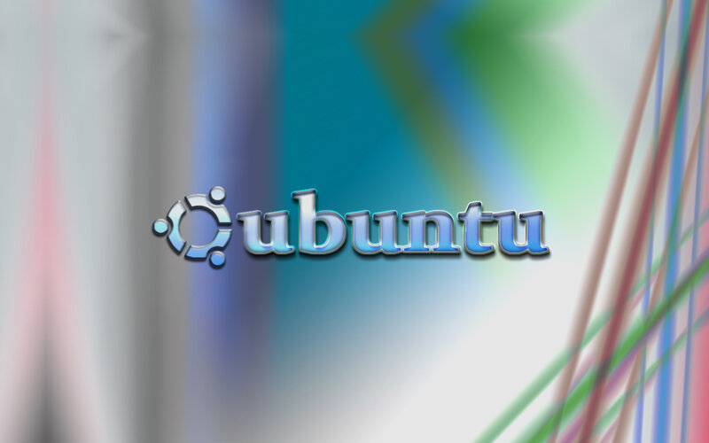 Ubuntu Logo on Background — Blue, Neutral