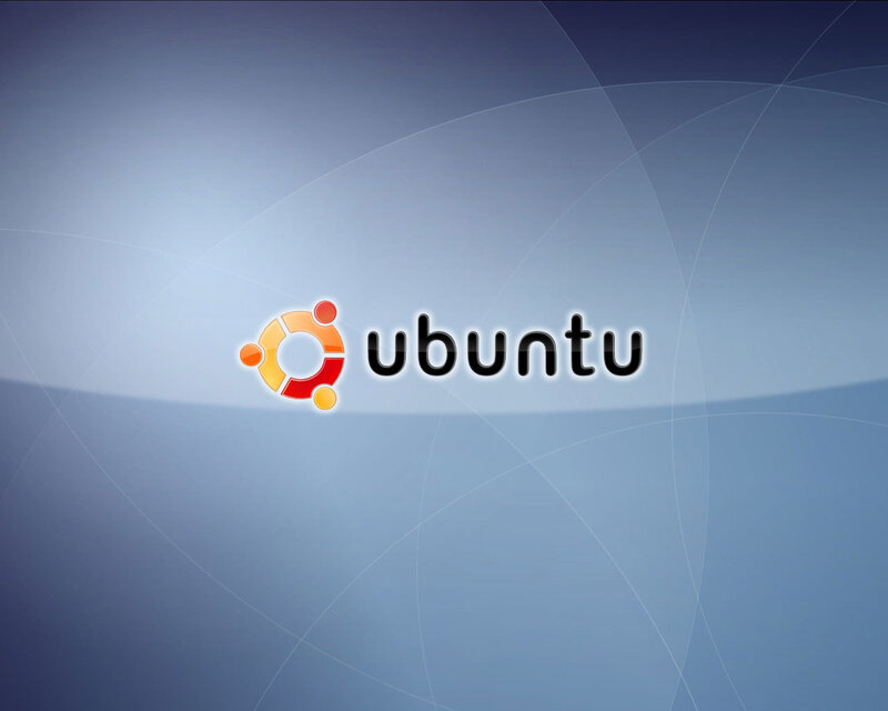 Ubuntu Logo on Background — Blue
