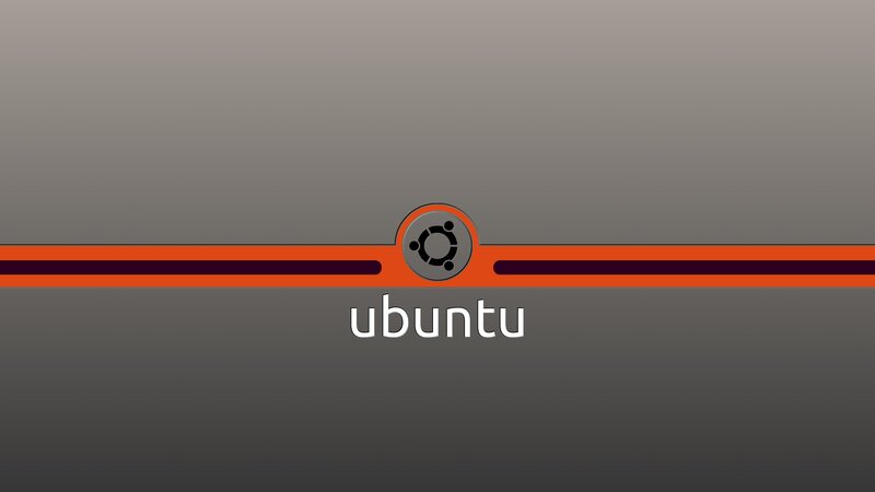 Ubuntu Logo on Background — Gray, Neutral