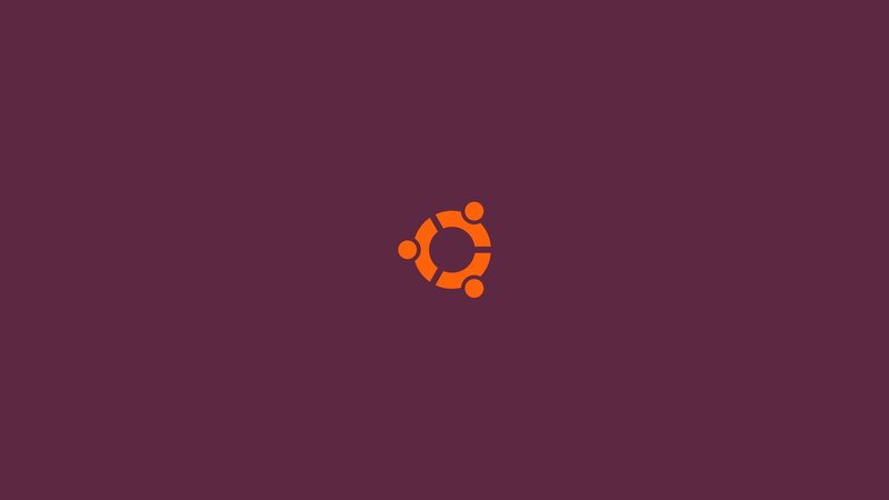 Ubuntu Logo on Background — Maroon
