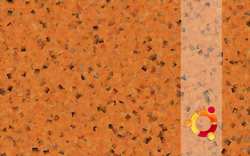Ubuntu Logo on Background — Orange, Neutral, Digital Art
