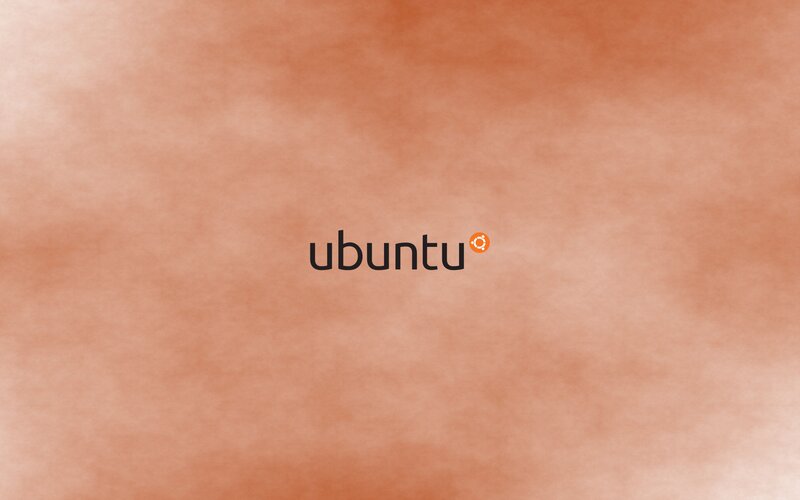 Ubuntu Logo on Background — Orange, Neutral, Minimalist, Brown
