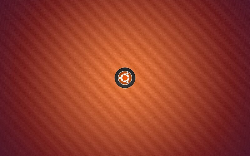 Ubuntu Logo on Background — Orange, Neutral, Minimalist