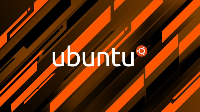 Ubuntu Logo on Background — Orange