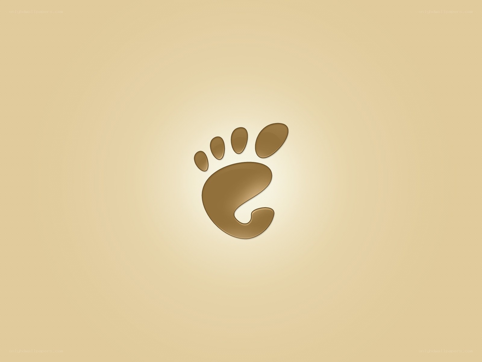 Ubuntu logo on beige background
