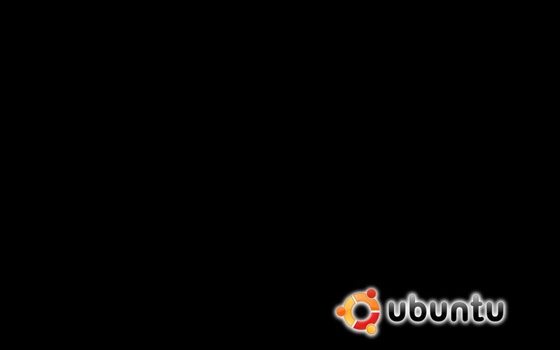 Ubuntu logo on black background