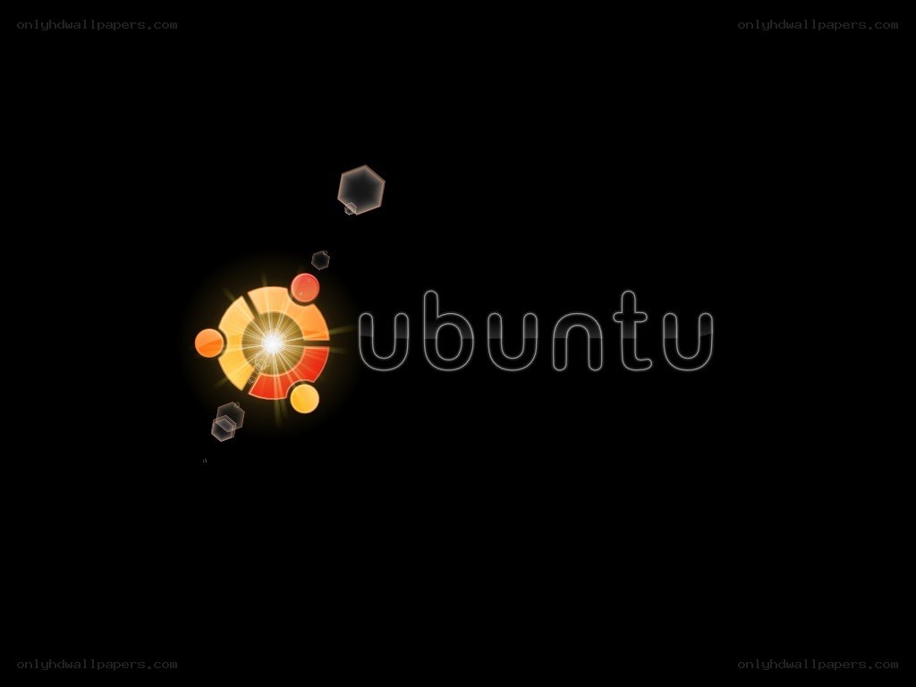 Ubuntu logo on black background