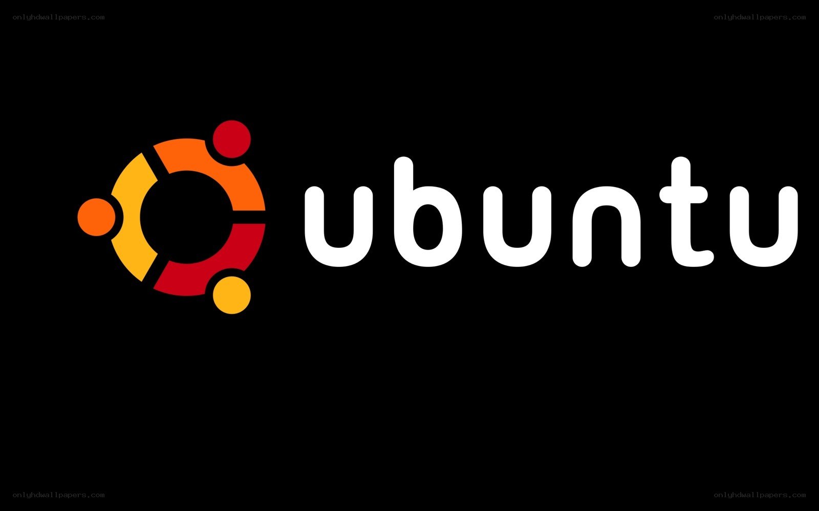 Ubuntu logo on black background
