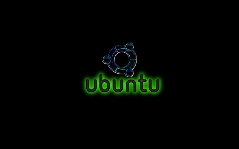 Ubuntu logo on black background