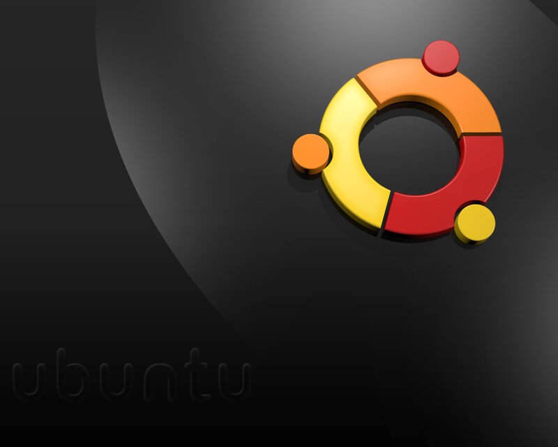 Ubuntu Logo on Black — Minimalist, 3d Render