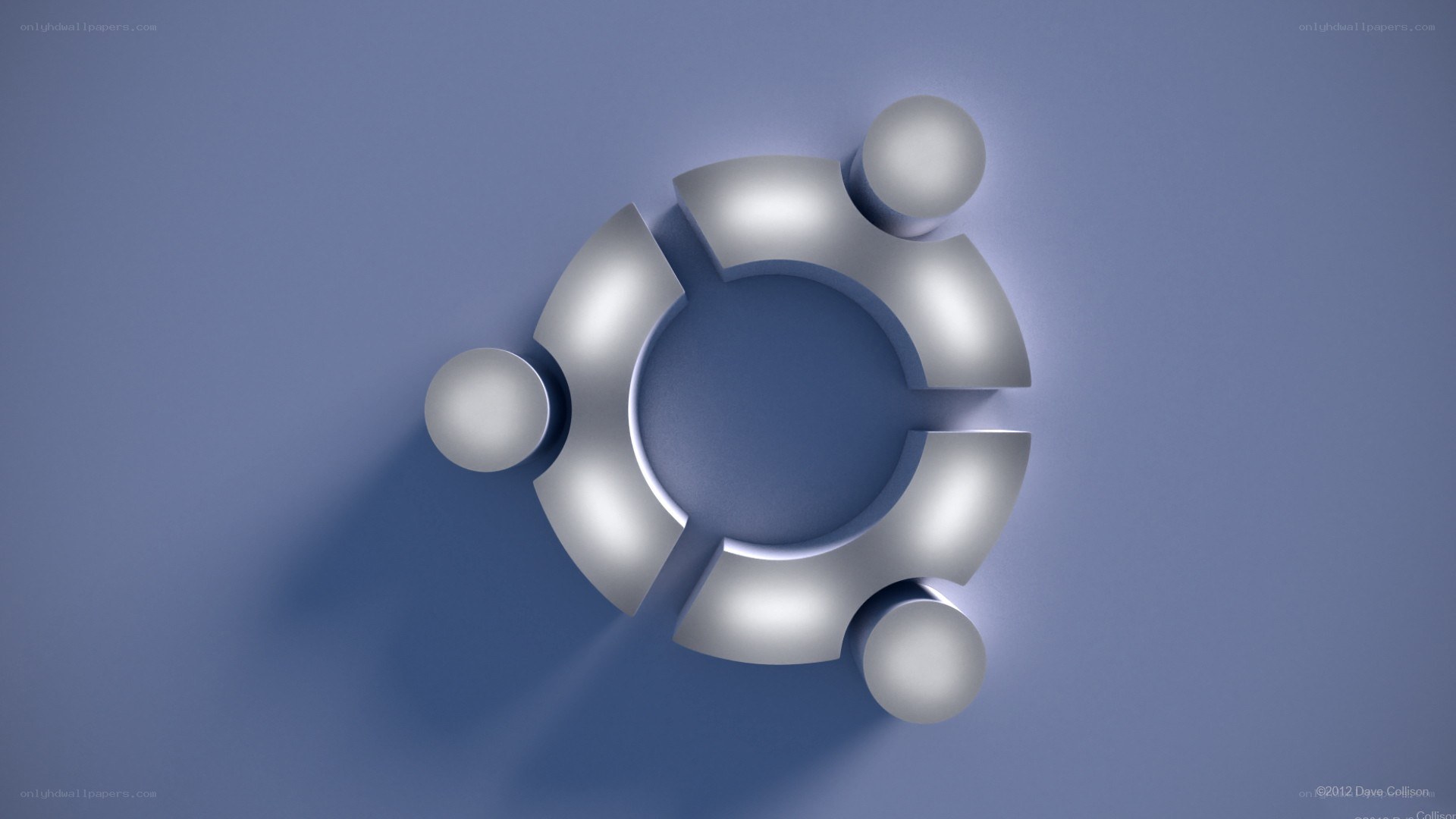 Ubuntu logo on blue background