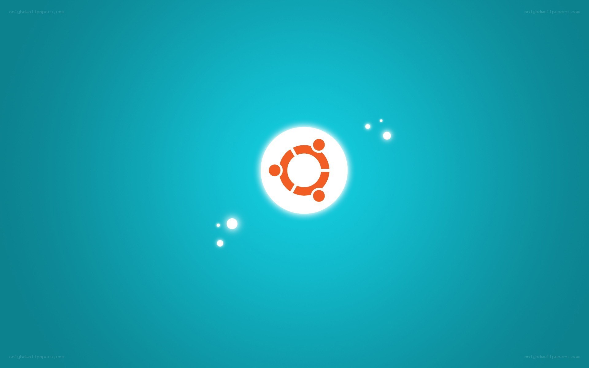 Ubuntu logo on blue background