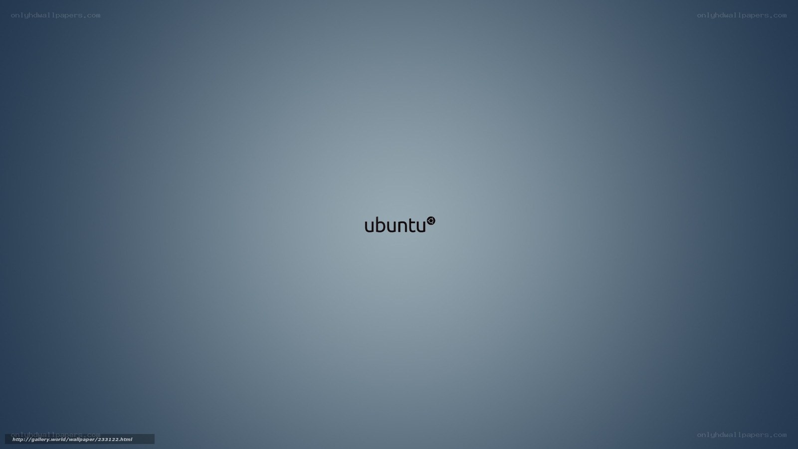 Ubuntu logo on blue background