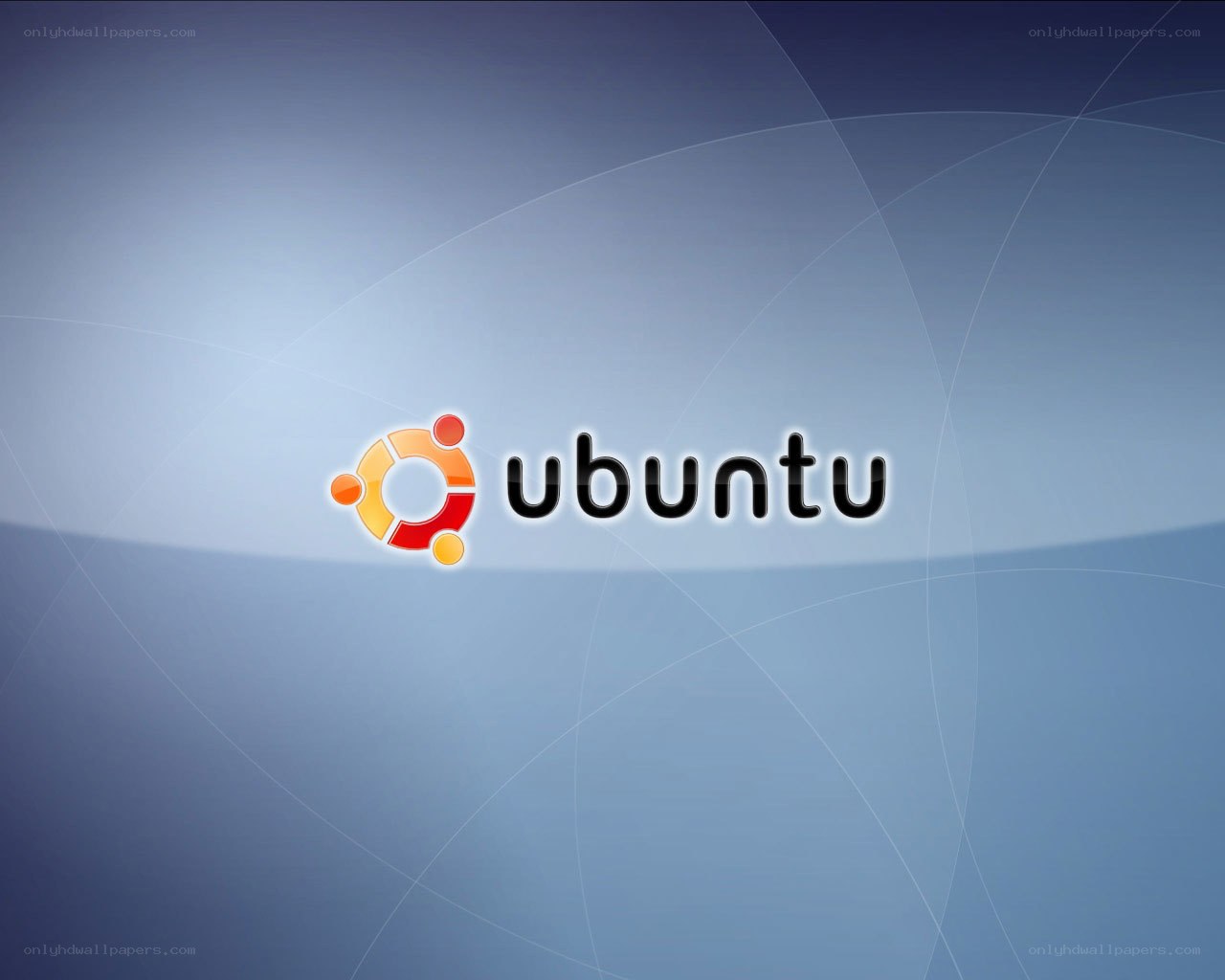 Ubuntu logo on blue background