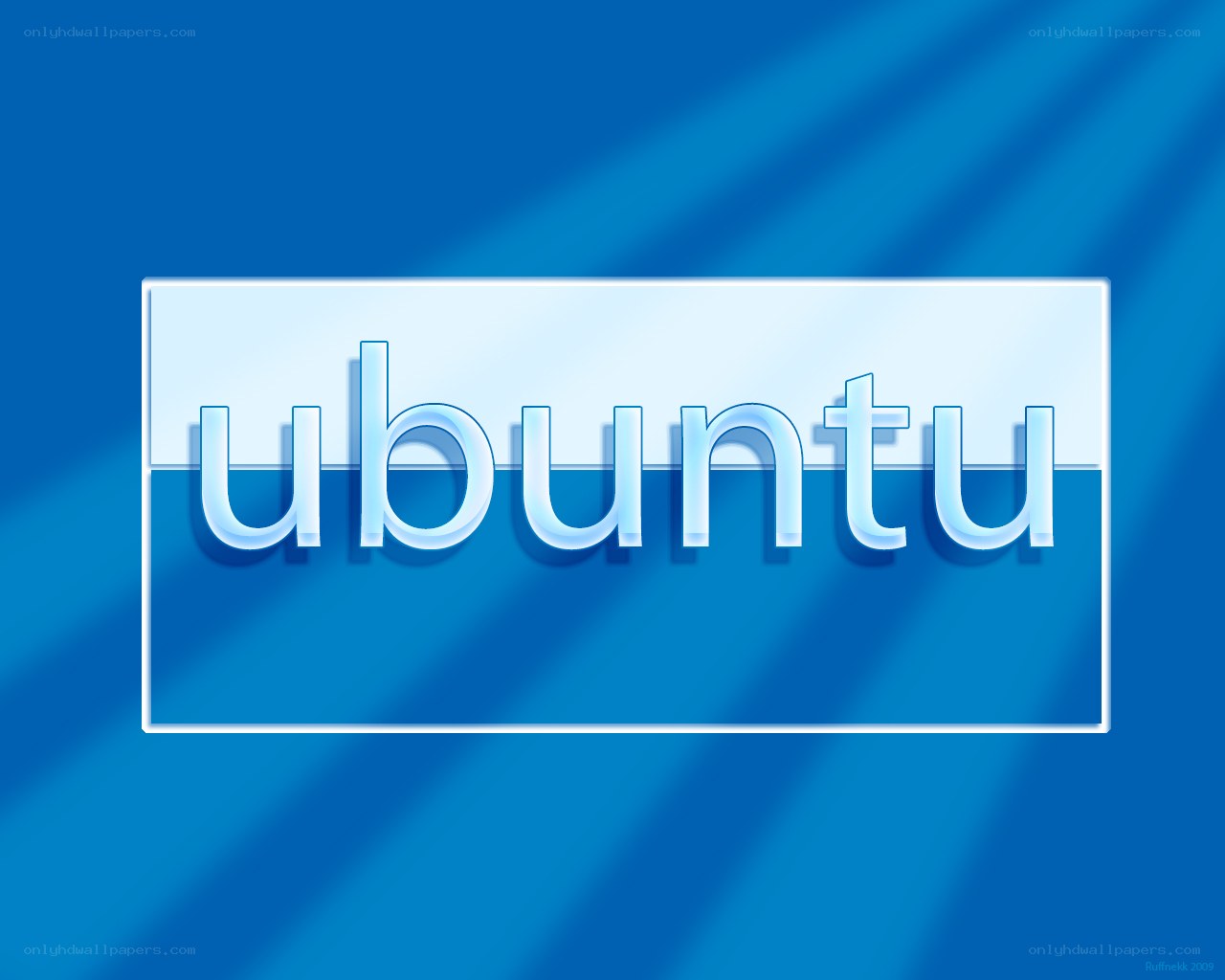 Ubuntu logo on blue background