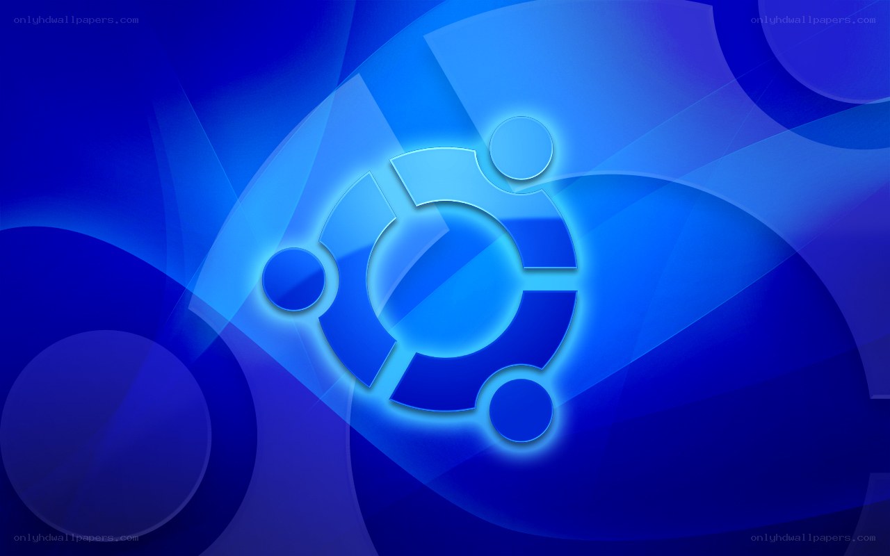 Ubuntu logo on blue background