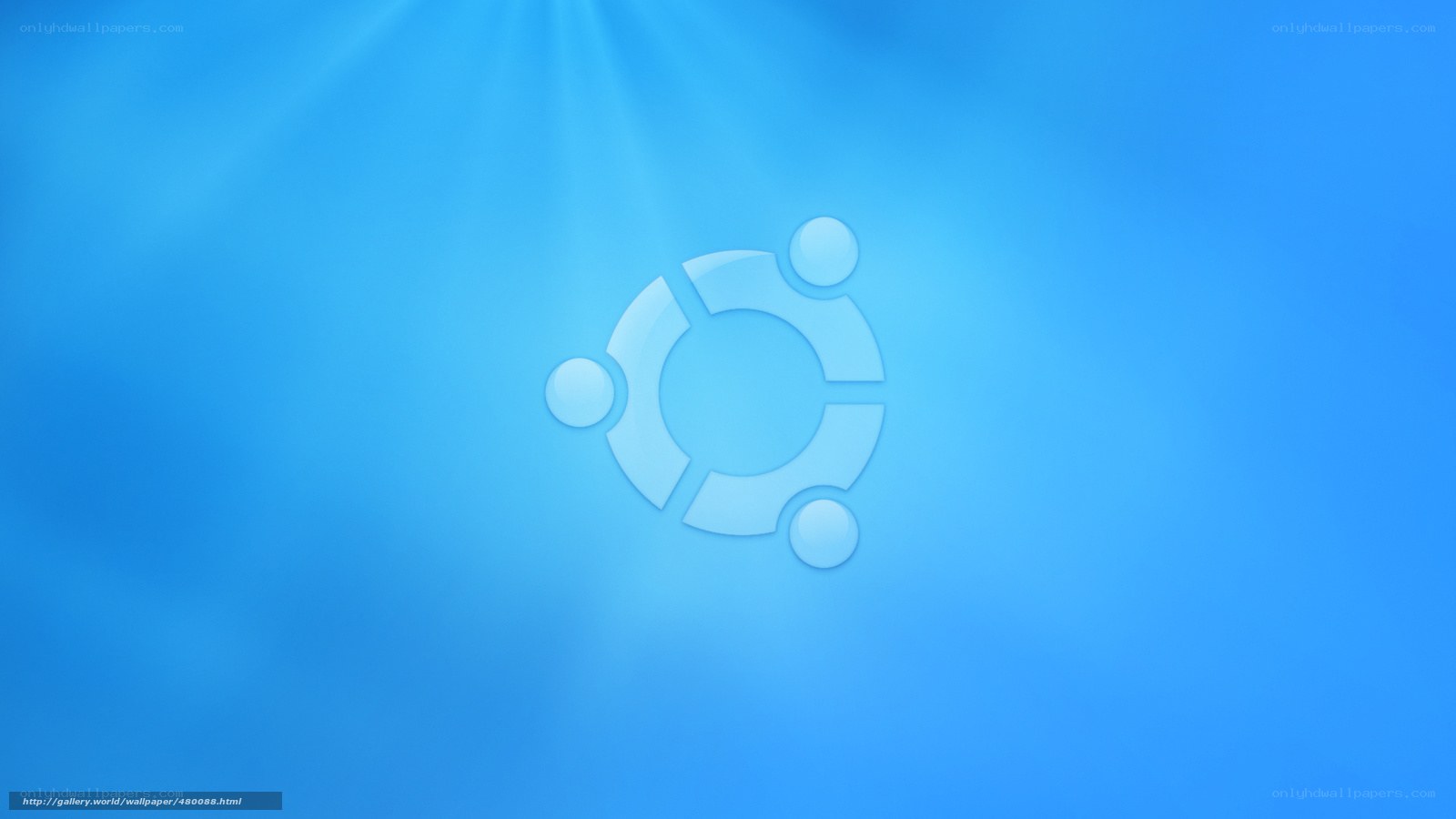 Ubuntu logo on blue background