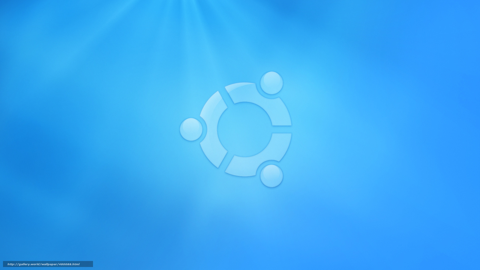 Ubuntu logo on blue background