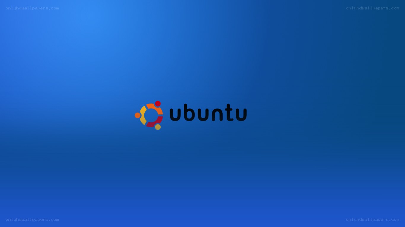 Ubuntu logo on blue background