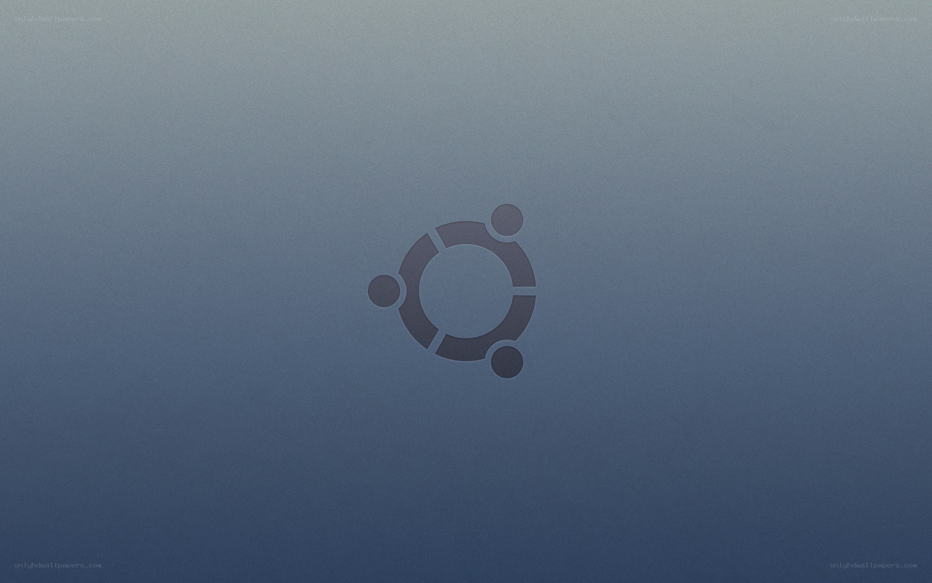Ubuntu logo on blue background