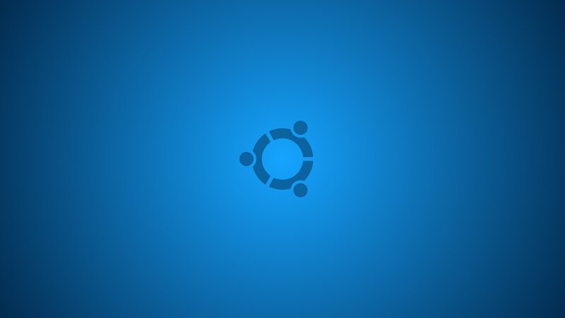 Ubuntu logo on blue background