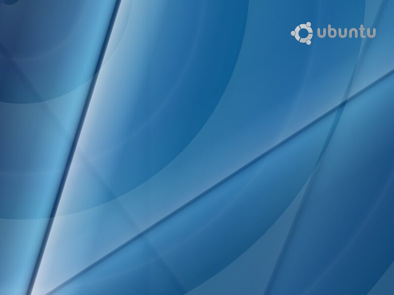 Ubuntu Logo on Blue Background — Calm, Abstract