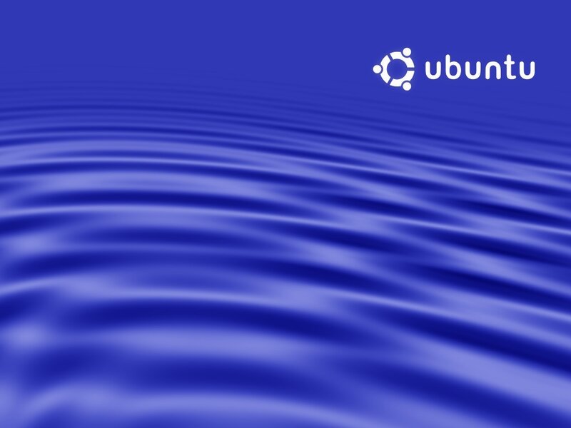 Ubuntu Logo on Blue Background — Calm