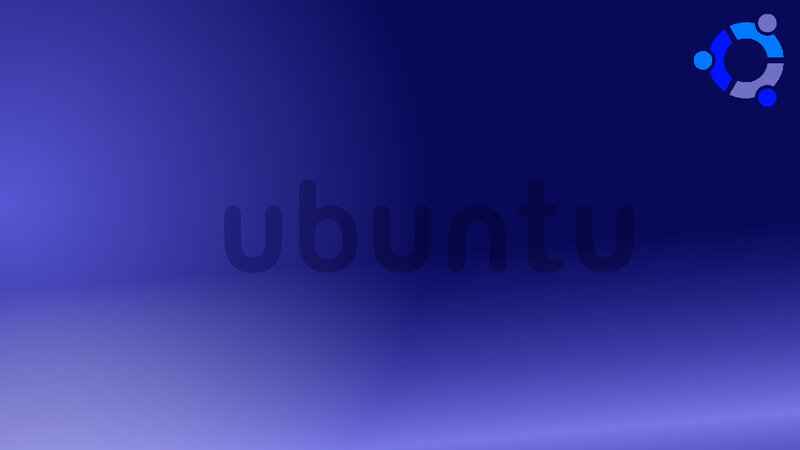 Ubuntu Logo on Blue Background — Minimalist