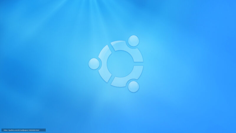 Ubuntu Logo on Blue Background — Serene, Digital Art