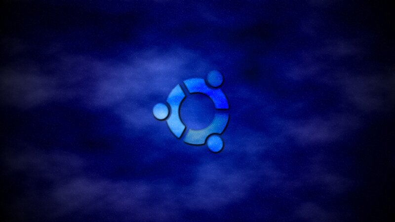 Ubuntu Logo on Blue Background — Serene