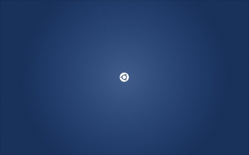 Ubuntu logo on blue background