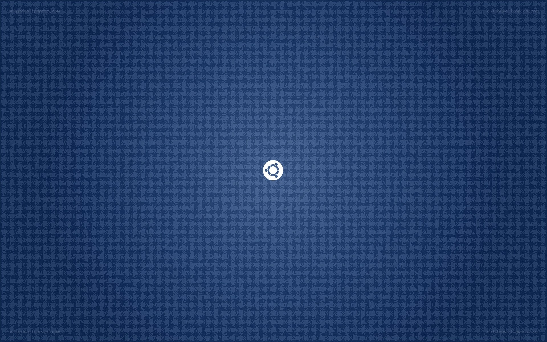 Ubuntu logo on blue background