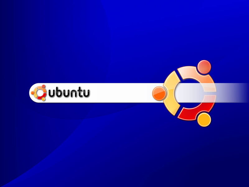 Ubuntu Logo on Blue — Clean