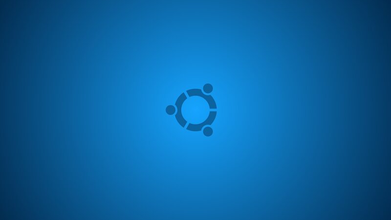 Ubuntu Logo on Blue — Minimalist, Vector Art