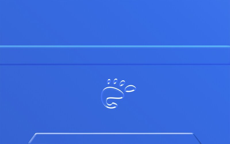Ubuntu Logo on Blue Surface